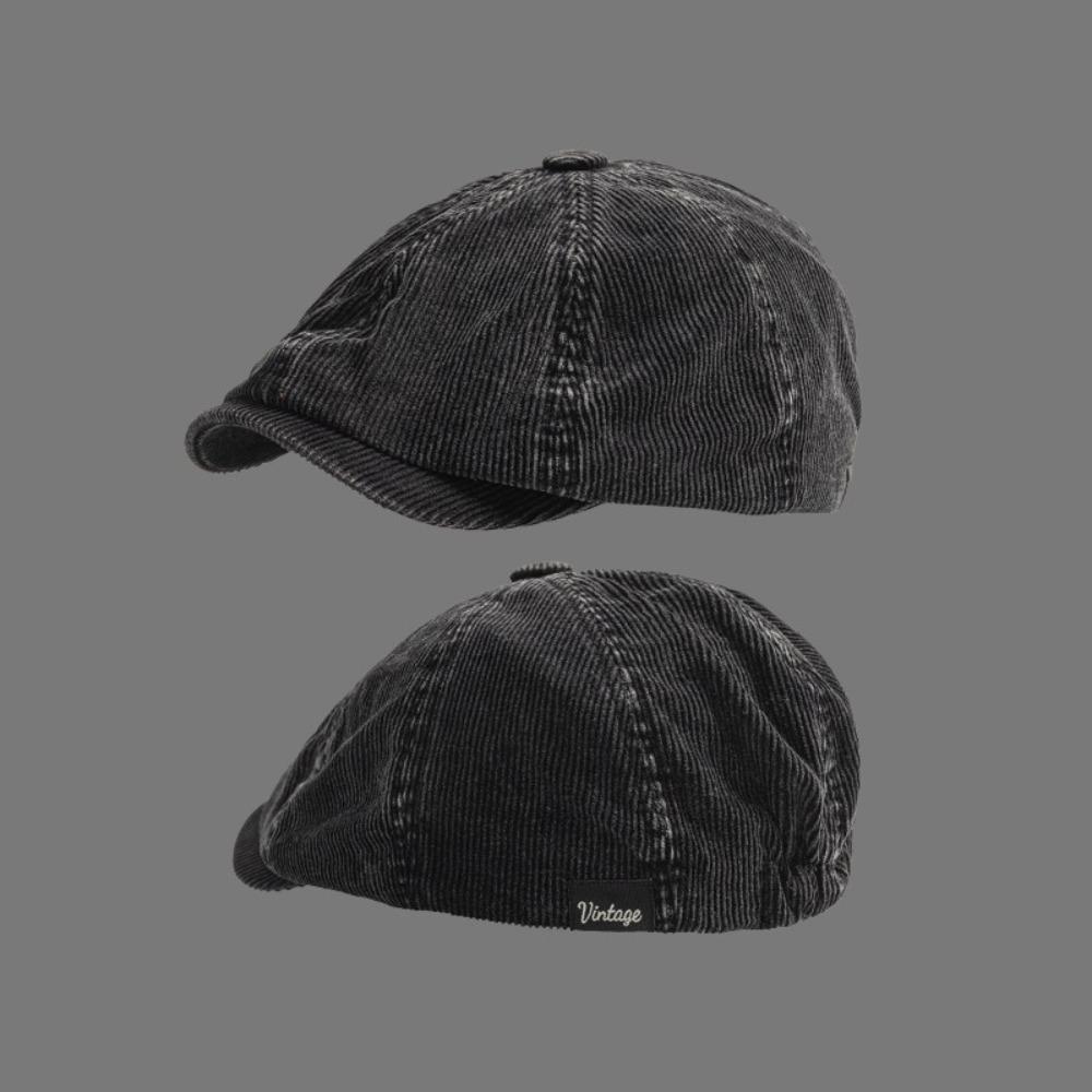 Corduroy Forward Cap Adjustable Octagonal Hat Fashion Newsboy Hats Autumn Winter
