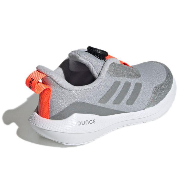 Adidas Eq21 Run Freelock Running Shoes Kids Sneakers Silver Gray S24114