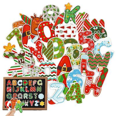 38 Stück Niedliche Kühlschrank-Magnetaufkleber Weihnachten Alphanumerisch Vorschulkinder Rechtschreiblernen Kühlschrank-Magnetspielzeug