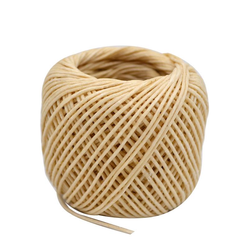 LWH61 Hot Sale 100% Organic Unbleached -Dyed 200 FT Spool Hemp Wick Eco-Friendly Handmade Natural Edible Grade Beeswax DIY 0.2*61m жёлтый