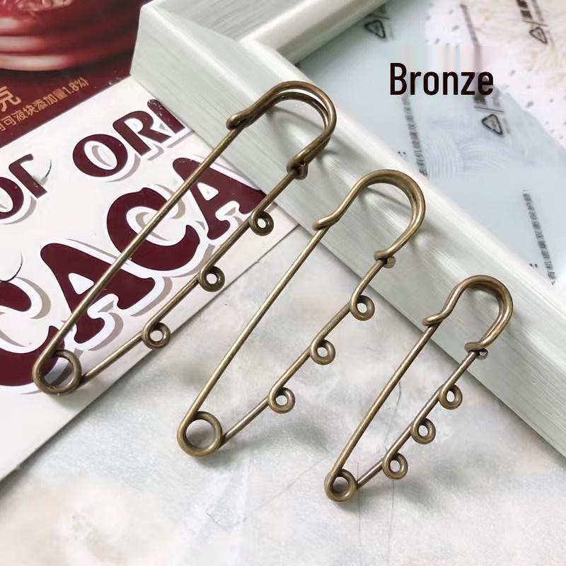 Korean Style High-Quality Safety Brooch: Color-Preserving Electroplated Wrap-Around Pin, European Standard, DIY Handmade.