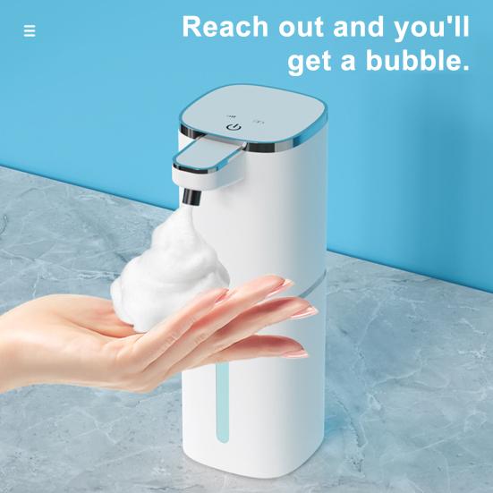Automatic Soap Dispenser Touchless IPX5 Waterproof USB Rechargeable 4-Level Adjustable Volume 10-Second Continuous Flow Soap Dispenser