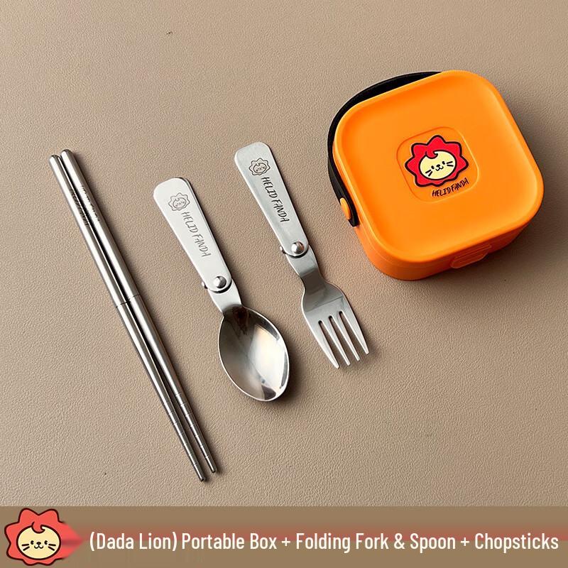 Dada Lion Folding 3-Piece Stainless Steel Cutlery Set