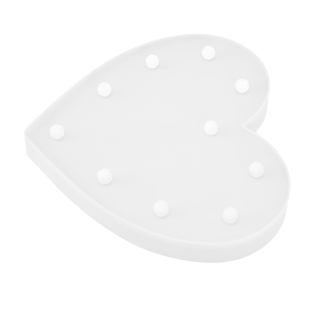 Heart Shaped Night Light 10 LEDs Cute Battery Powered Warm Light Kids LED Love Shaped Lamp with Hook Hole for Kid S Room