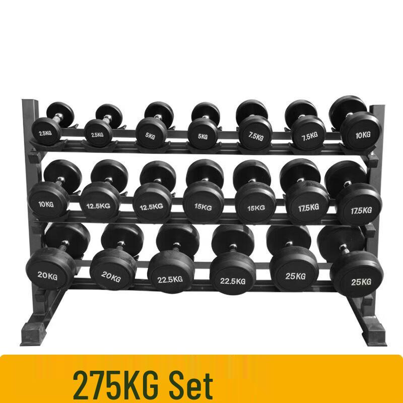 Xinkaiida Rubber-Coated Dumbbell Rack Set