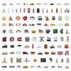 100 Architectural Graffiti Stickers Guitar Mobile Phone Car Decoration Stickers Waterproof Creative Cartoon Stickers