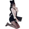 Sex Underwear Female Secretary White Collar Perspective Long Sleeve Shirt Skinny Hip Wrap Short Skirt Pure Uniform Professional Wear