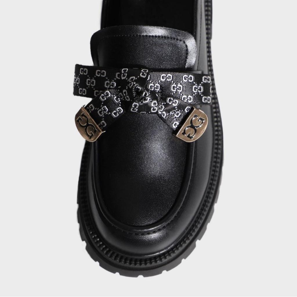 Spring and summer new fashion Huizhou women's shoes solid color loafers platform shoes women's comfortable thick heel British style small leather