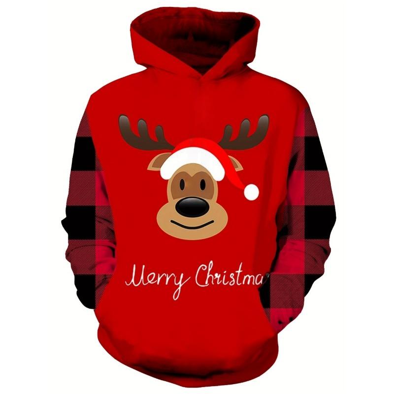Children's Hoodies Kawaii Santa Claus Graphic Sweatshirt for Kids Loose Casual Pullover Girl Clothes Christmas Gift Children Top