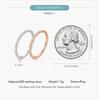 Genuine 100% 925 Sterling Silver Simple Geometric Round Single Stackable Finger Rings For Women Engagement Jewelry CQR066