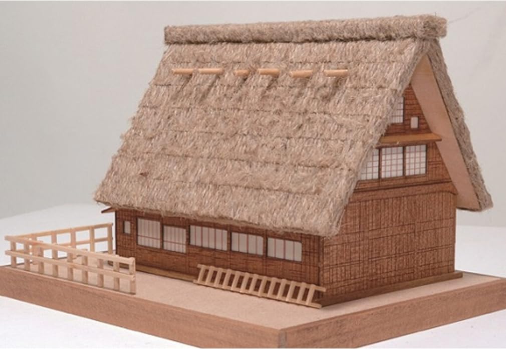 Woody Joe Mini Architektura Drewniany Model Zestaw do Montażu Nr 1 Styl Gassho (Budynek)