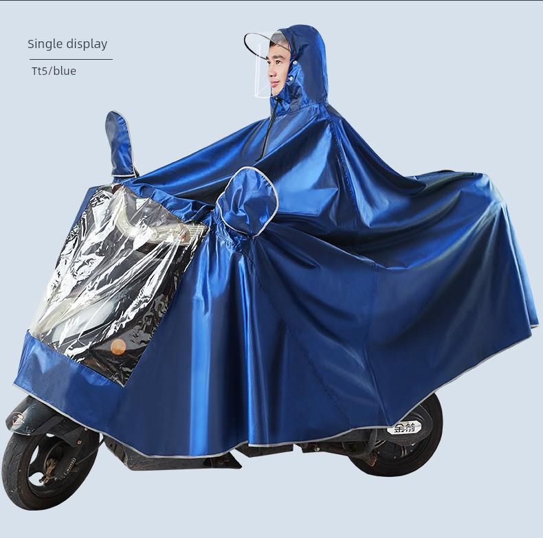 Special Raincoat for Electric Vehicles, Extra Large and Thick, Men's Single or Double Motorcycle Rain Poncho, Adult Full-Body Protection Against