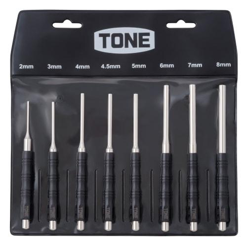 TONE Pin Punch Set PP800 Black Contents: 8 Items