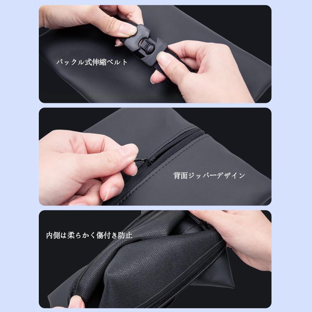 YINKE Car Tissue Headrest PU Large Car Interior Decor Tissue Box Case, Compatible, Leather, Capacity, Water-Repellent, Fixed,