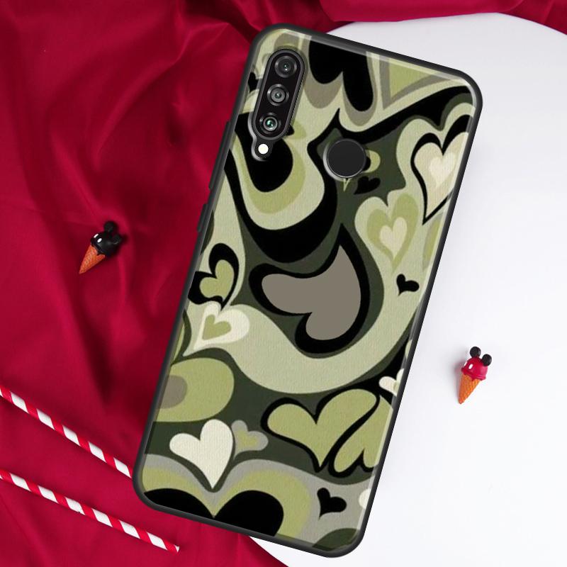 Purple Heart Swirl Aesthetic For Huawei Nova 8i 7i 11i 12i 12s 9 10 SE Y90 Y60 Y70 Y72 Y61 Y91 P30 P40 Lite P60 Pro Case