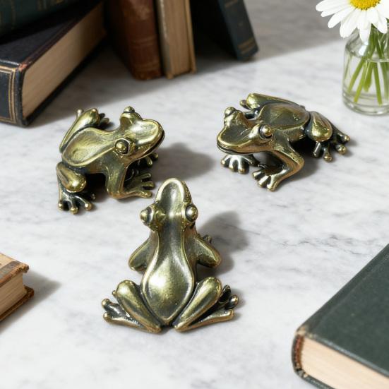 Mini Messing Frosch Figur 1 Zoll Winzig Glücksbringer Taschen Talisman Klein