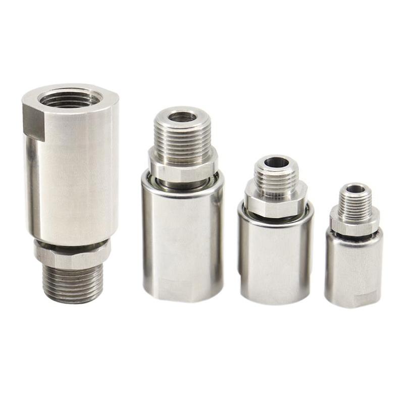 304 Stainless Steel Single Channel Connector 360° Rotating Universal Pneumatic Rotary Joint Male Thread Anti-Winding