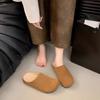 Retro Shoes, Flip-flops, Women's Height-increasing Shoes, New Fashionable Thick-soled Half Slippers