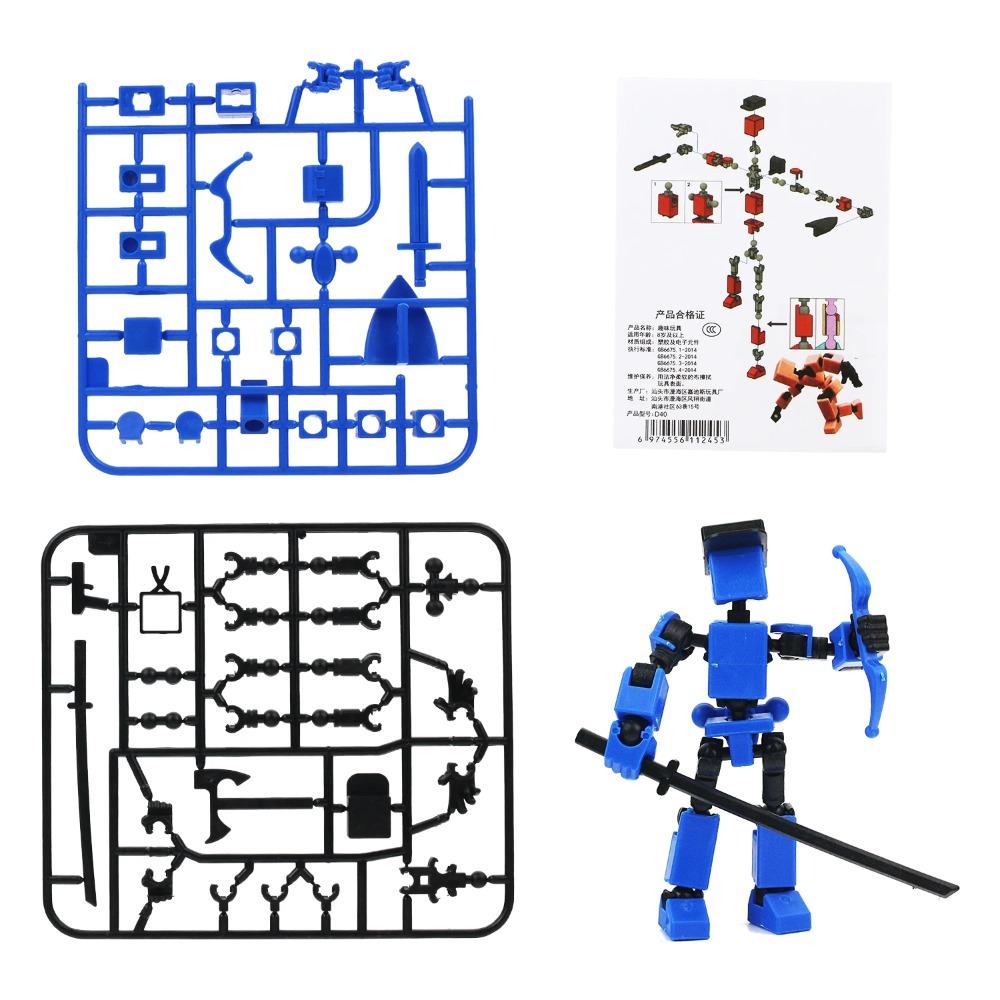 Mehrgelenkige bewegliche Puppe 3D-Druck, DIY-Montage, Zusammenstecken, Dekompressionsspielzeug-Puzzle für Kinder