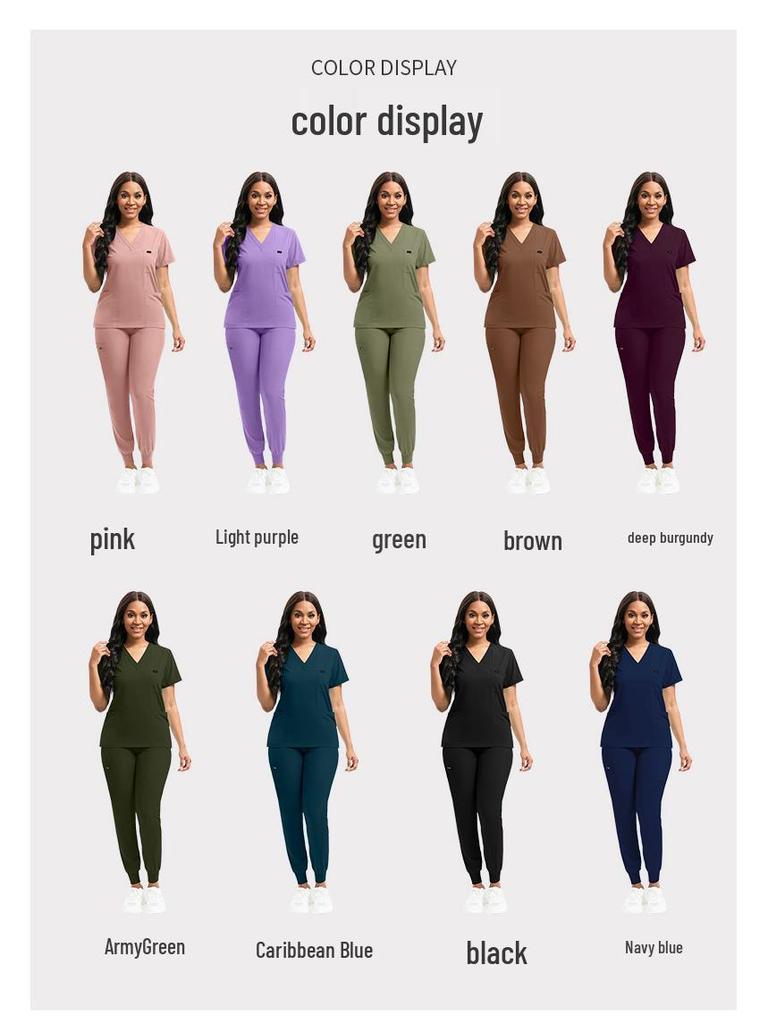Unisex Multicolored Scrub Set for Nurses - Women's and Men's Medical Workwear