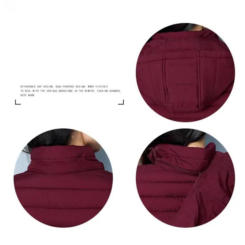 Women's Parkas Lady Winter Thickened Slim Warm Jackets Female Hooded Parkas Women Cotton Padded Jacket Ultralight Coat