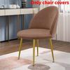 Chair Velvet Duckbill Cover Round Bottom Stool Back Dinning Makeup Elastic Big