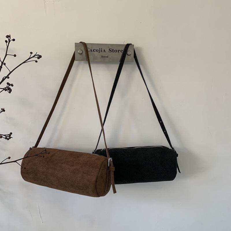 New fashion popular cylinder bag women's retro simple pen holder bag shoulder messenger bag