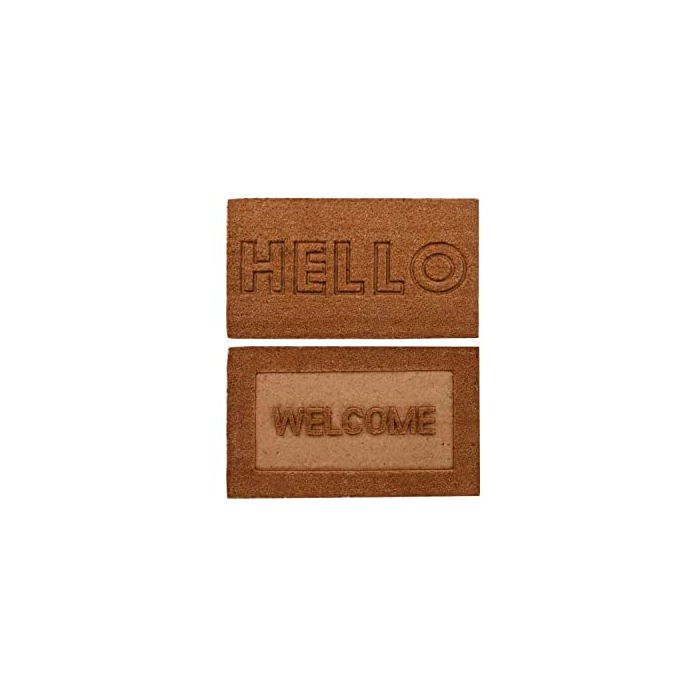 Paillasson en caoutchouc et coco - DKD Home Decor - Marron - 11x76x46 cm - Rectangulaire - Décoratif - Antidérapant