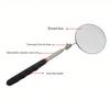 Foldable Telescopic Round Mirror Auto Repair Tool with Long Handle 32mm/82mm Inspection Mirror for Technicians Mechanics