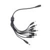 5.5x2.1mm 1 Female to 8 Male Power Cord Splitter Adapter Cable Extension for CCTV Camera