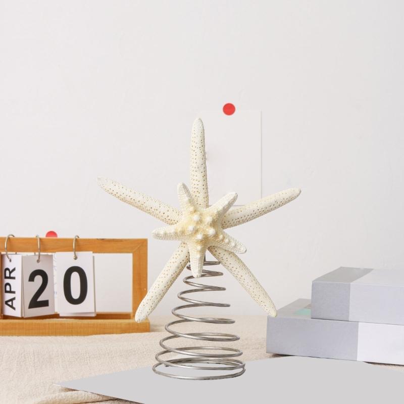 Star Fish Tree Top Ornament Christmas Tree Star Decorations for Christmas Tree Embellishments Winter Holiday Decoration
