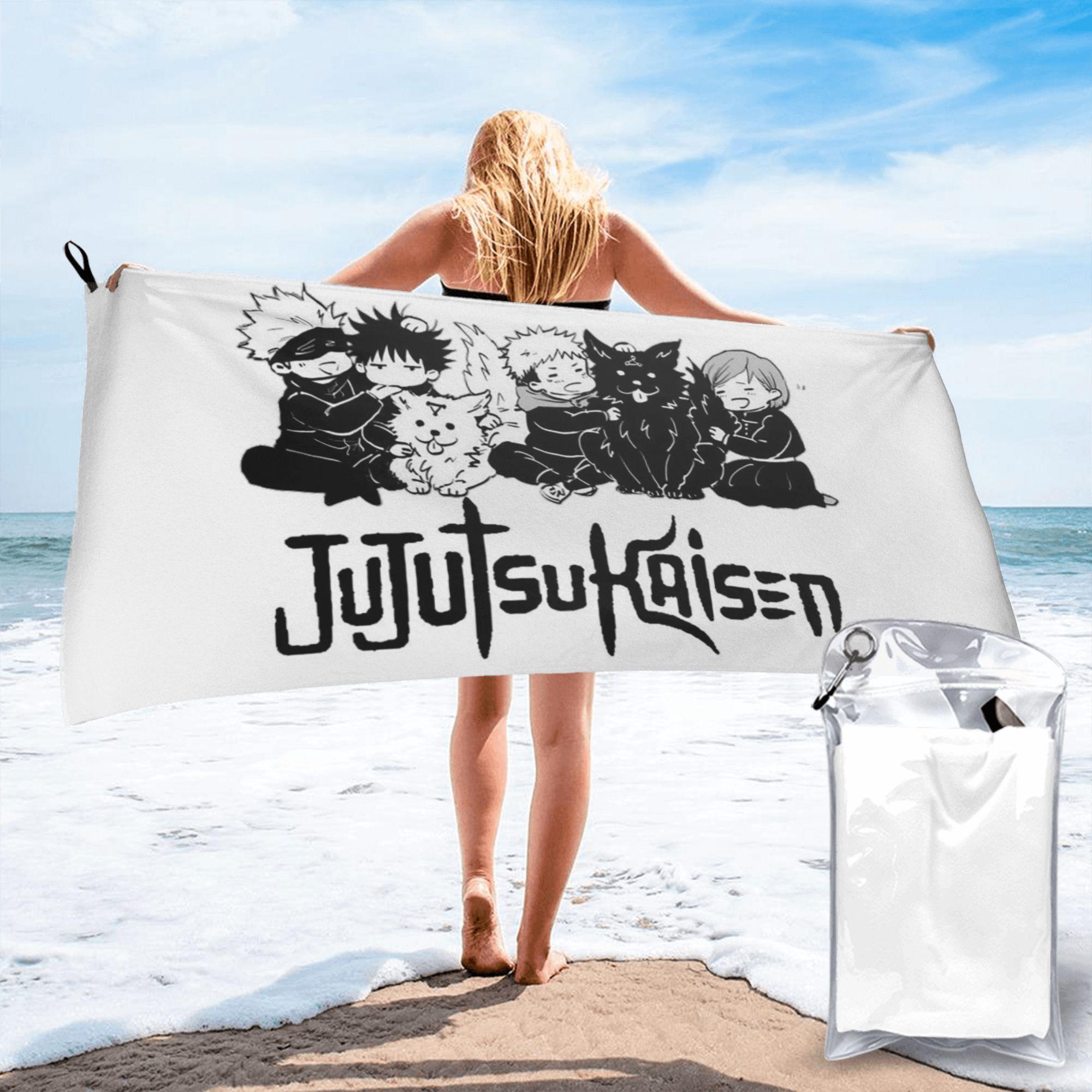 

Аниме Jujutsu Kaisen Пляжное полотенце Мягкое из микрофибры Быстросохнущее Впитывающее Быстрые полотенца для бассейна W40*H60(CM)