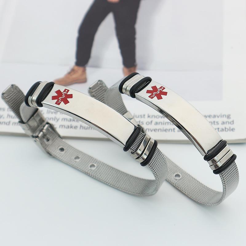 

Унісекс Браслет з медичним символом з титанової сталі - Модні ювелірні вироби з гравіюванням