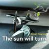 Solar Powered Rotating Airplane Decorative Ornaments Air Purifier Airplane Lover Gift Home Desk Accessories Red
