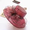 Women's Summer Foldable Sun Hat: European & American Style Fedora with Flower Organza Design