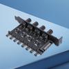 12V Computer Case Fan Hub Regulator 8 Channel 4 Knob SATA/4Pin Cooling Fan Speed Controller for CPU Chassis Computer PC Case