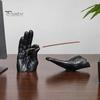 Wedding Party Display Decor Creative Hand Shape Incense Burner, Resin Decorative Ornament, Burner & Ash Collector Unique Office Desk Decorations