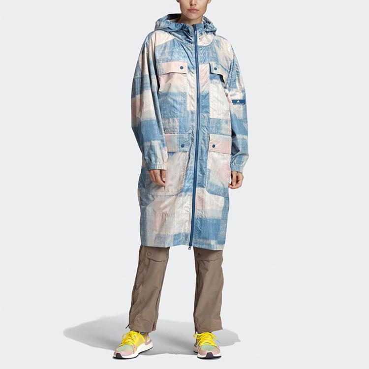 Adidas Od Stella McCartney Ležérní potištěná tréninková větrovka střední délky Dámské svrchní oblečení Vícebarevné FK9673