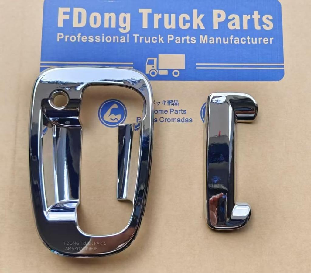 Chrome Door Handle Covers of for Isuzu 23 Elf and Truck GZ (Set 2) (7th Generation, R5.3 later), Accessories, Exterior, [Used]
