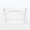 MUJI Microwaveable Food Containers with Pack of MDC95A3S Lids, Semi-Transparent, Rectangular, 180mL, 4,