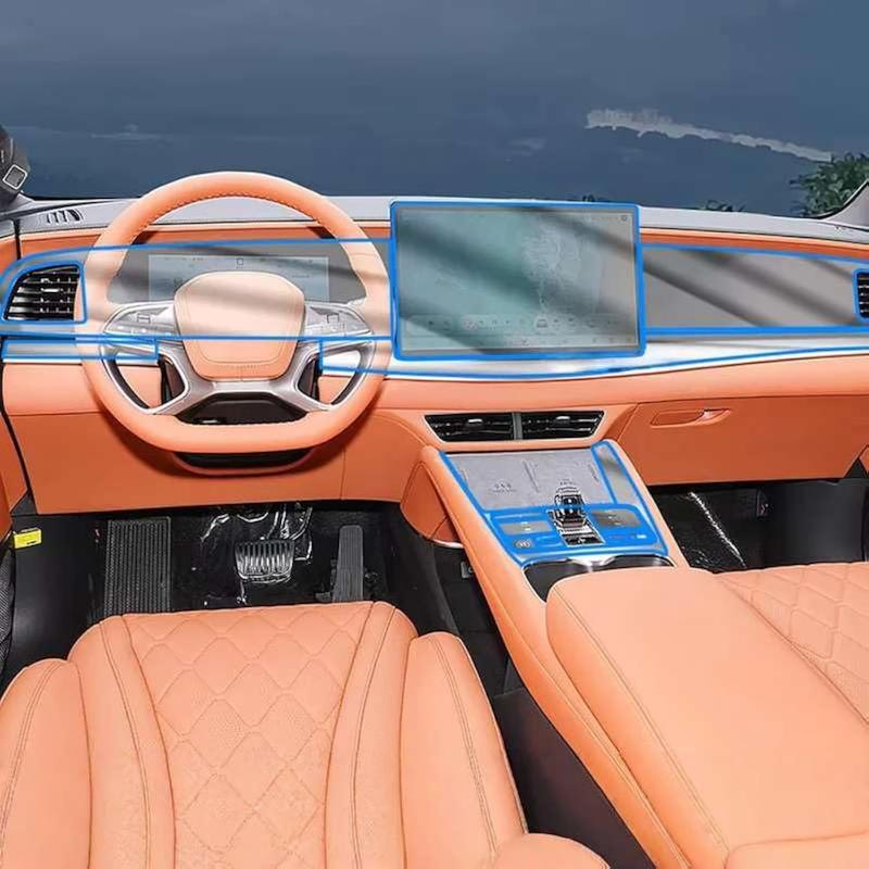 

For BYD Sealion 07 EV 2024 Car Interior Center Console Transparent TPU Protective Film Anti-scratch Repair Film Accessories For RHD