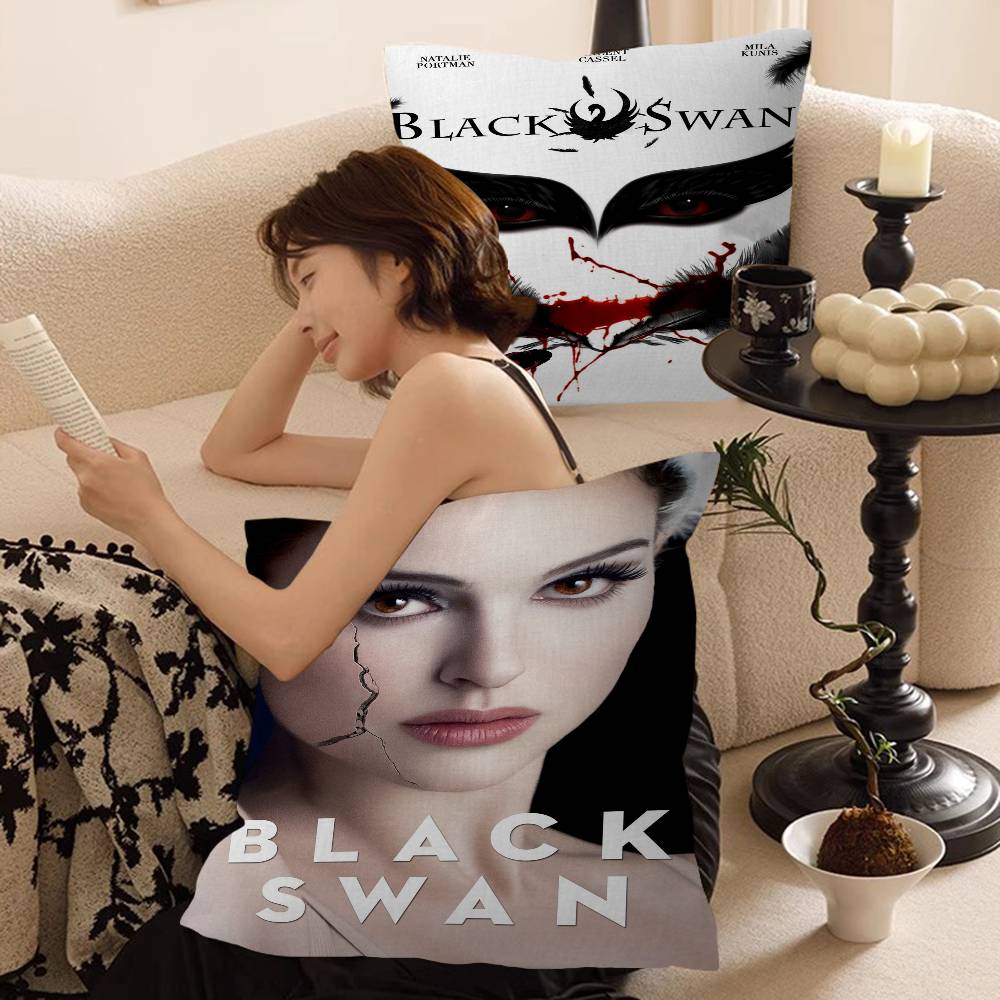 B-Black S-Swan Movie Maple Design Cushion Cover Happy Autumn Harvest decor Holiday Decorati Pillow Cover