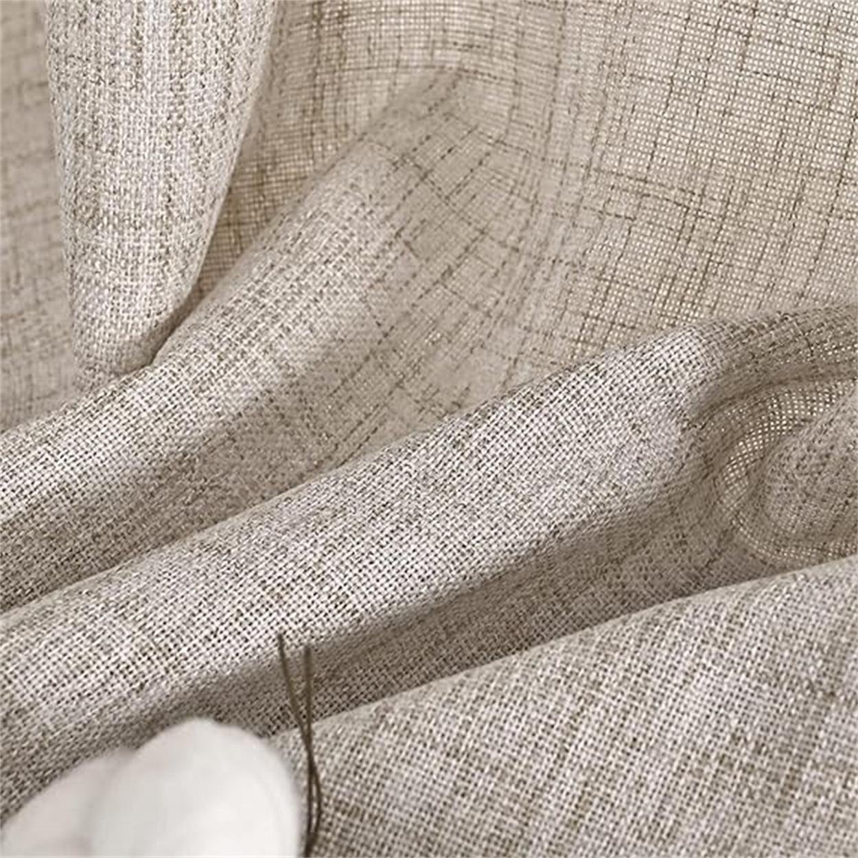 

1 шт. льняные шторы в японском стиле для гостиной и балкона, комплект роскошных штор для дома, тюли с люверсами, перегородка для комнаты 132 x 213cm&Grommet Top света кофе