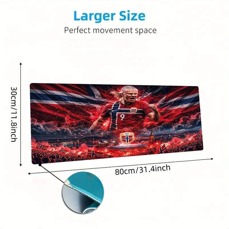 Erling Haaland Color Mouse Pad Large Gaming Table Cushion Non-slip Laptop Tablet Big Mousepad XXL Mat Mini PC Playmat With Lock Edge