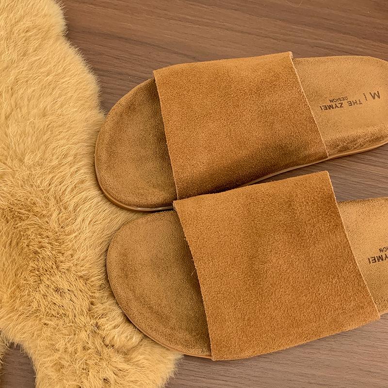Fashion Summer Cork Sandals Women Fashion Clogs Thick-soled Slippers Women Suede Beach Sandals with Arch Support Women Clogs Sandals