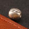 Sterling Silver S999 Wealth Attraction Beads - 3D Money Bag Design for DIY Bracelets