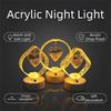 Neat Workmanship Acrylic Heart Shaped LED Night Light  Bedroom Ambient Lighting