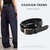 New Trendy Leather Belt for Women Cowhide Retro Love Pin Buckle Genuine Leather Versatile Jeans Decorative Belt for Women