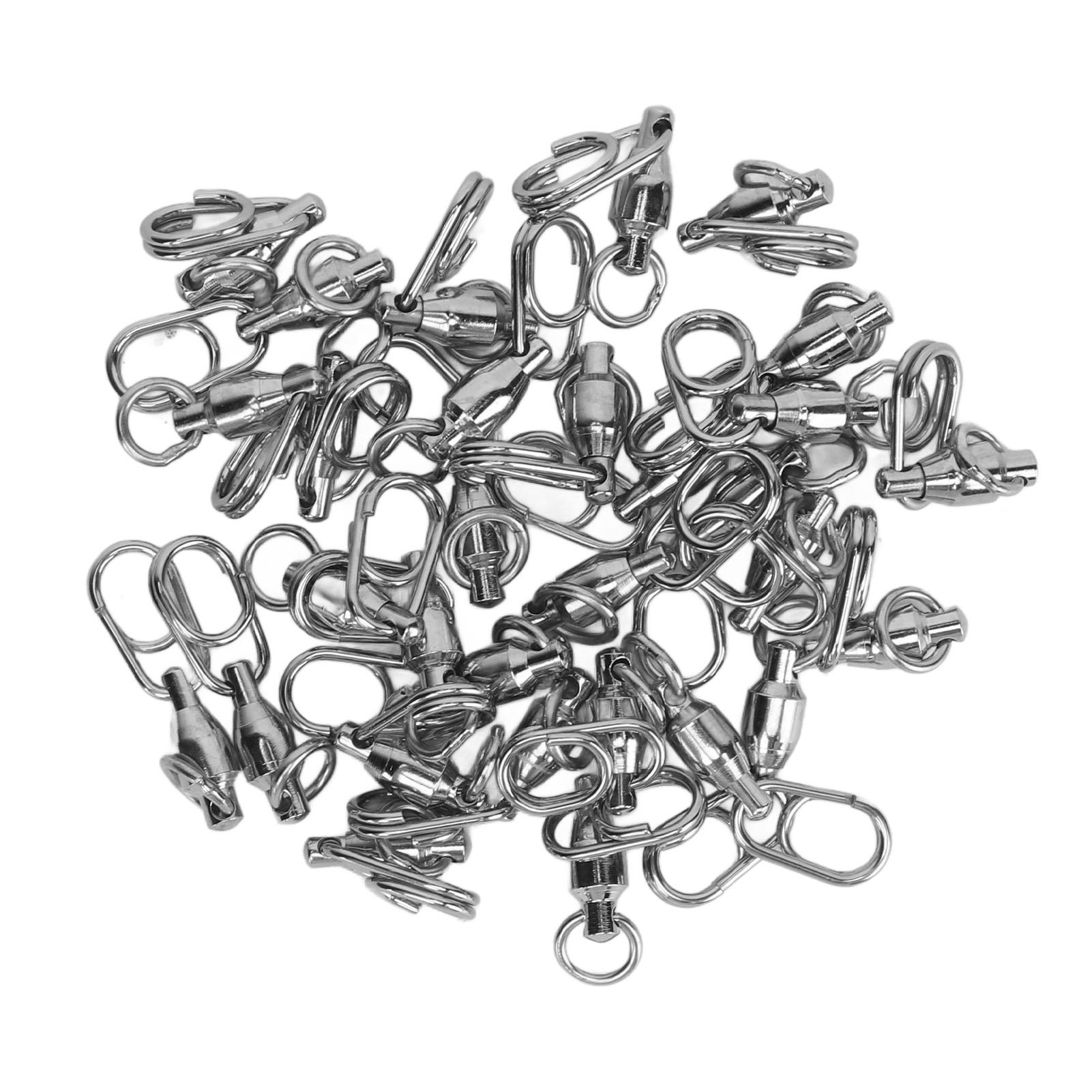 30 шт. Высокопрочные рыболовные вертлюжки-застежки, вертлюжки на шарикоподшипниках, нержавеющие рыболовные вертлюжки с овальным заводным кольцом для 2#