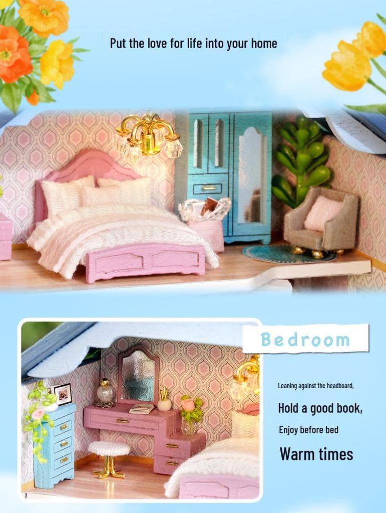 Handmade Mini Manor DIY Kit: Creative Fun House Toy for Kids